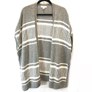 Treasure & Bond Gray White Knitted Duster XS